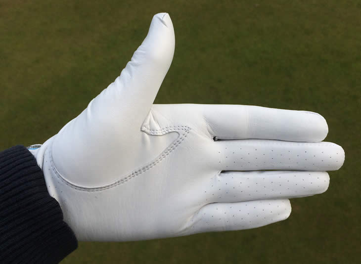 Leather golf glove